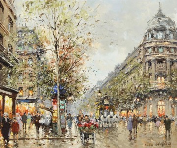 Antoine Blanchard Painting - antoine blanchard Paris Boulevard Capucines